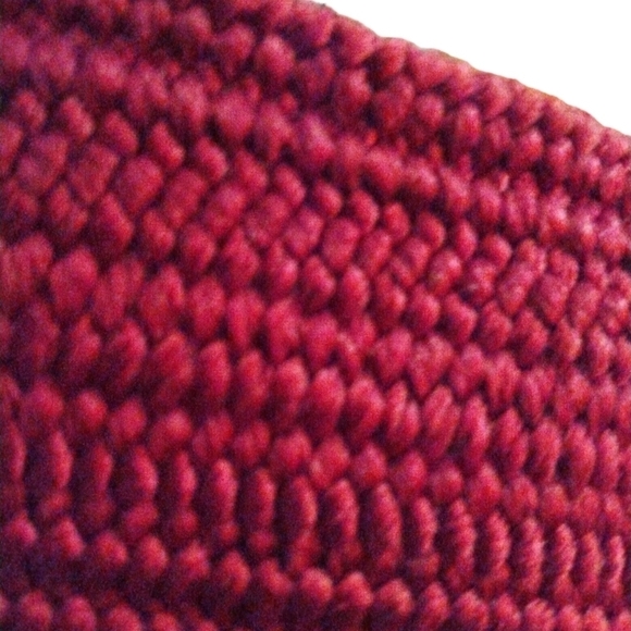 Vintage Maroon Tight Braided Fabric w. Brown Leather Adjustable Buckle BoHo Vibe - Picture 9 of 9